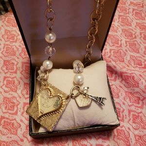 Gold plated charm necklace